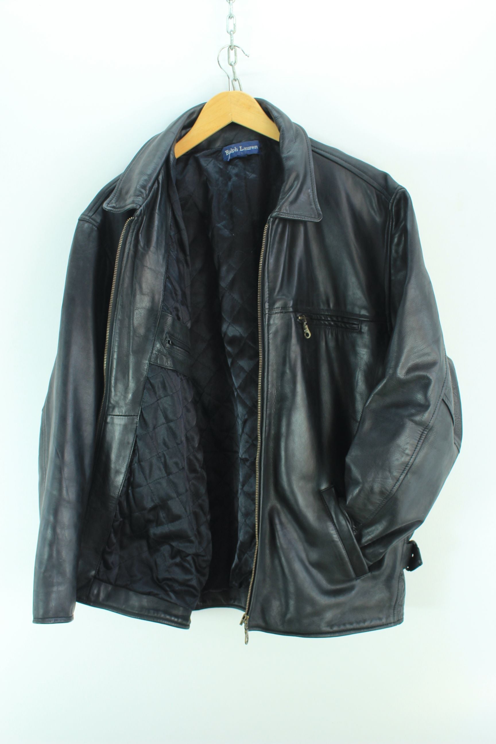 vintage ralph lauren leather jacket