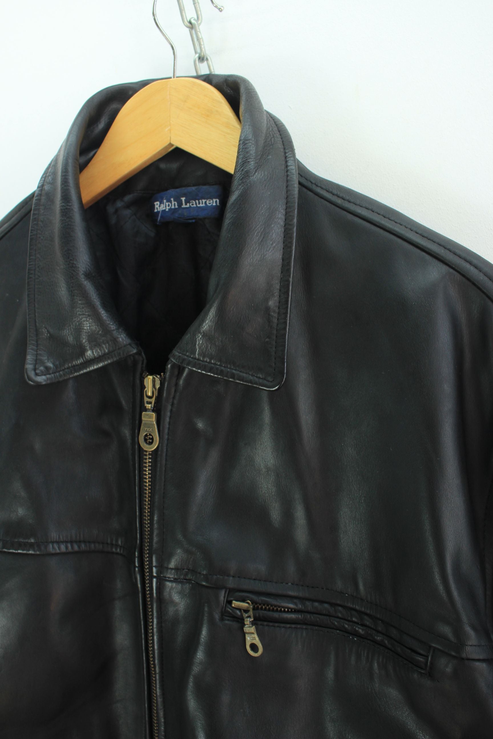 vintage ralph lauren leather jacket