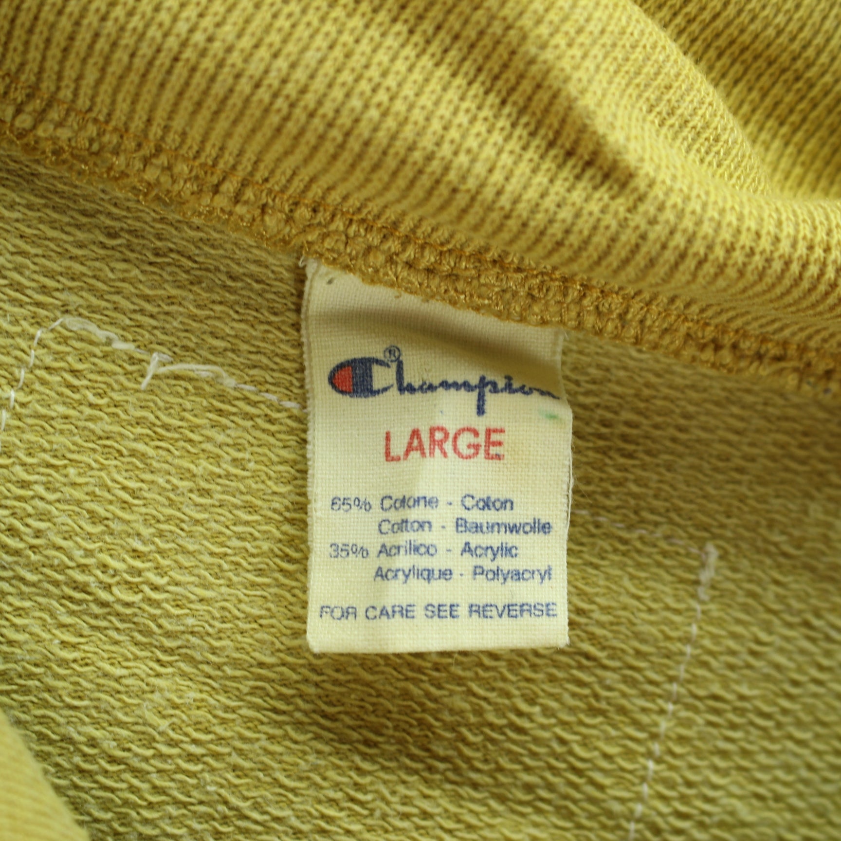 champion mustard jumper