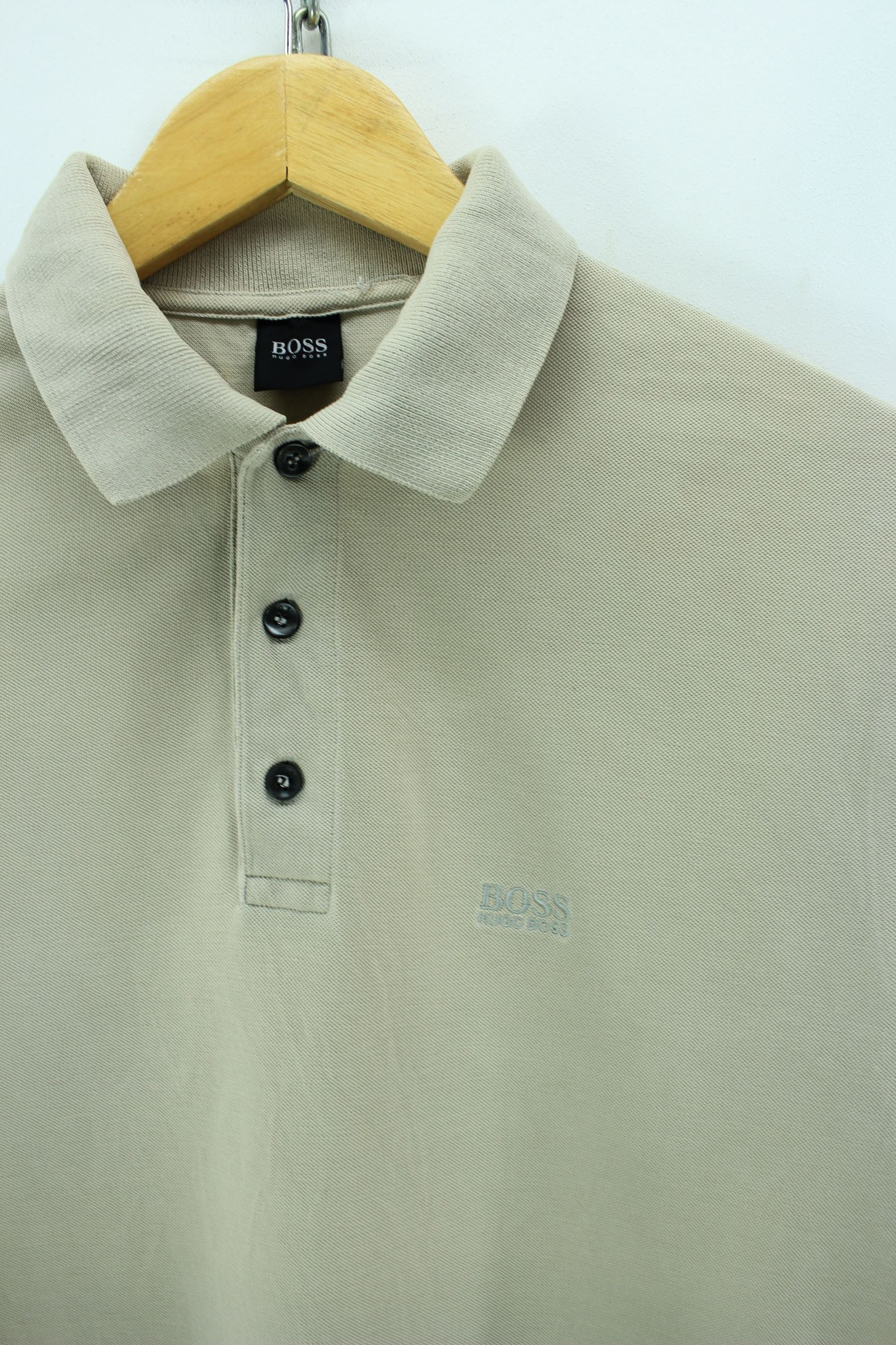 beige hugo boss polo