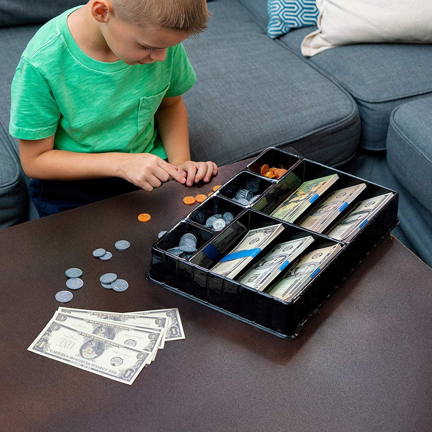 Learn & Climb - Realistic Play Money Set for Kids | Pretend Dollar Bil