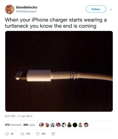 Funny tweet about battery anxiety