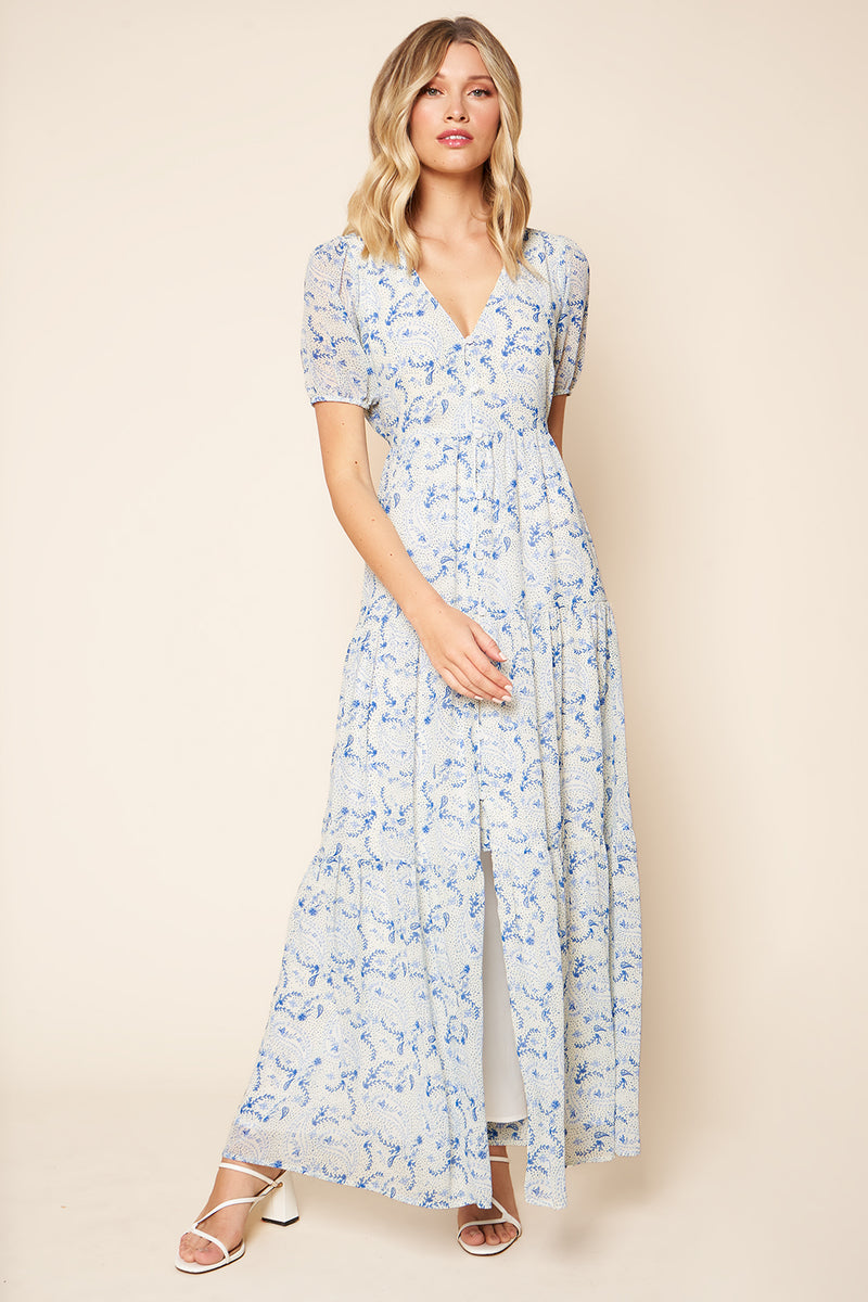 Corinna Paisley Maxi Dress – Sugarlips