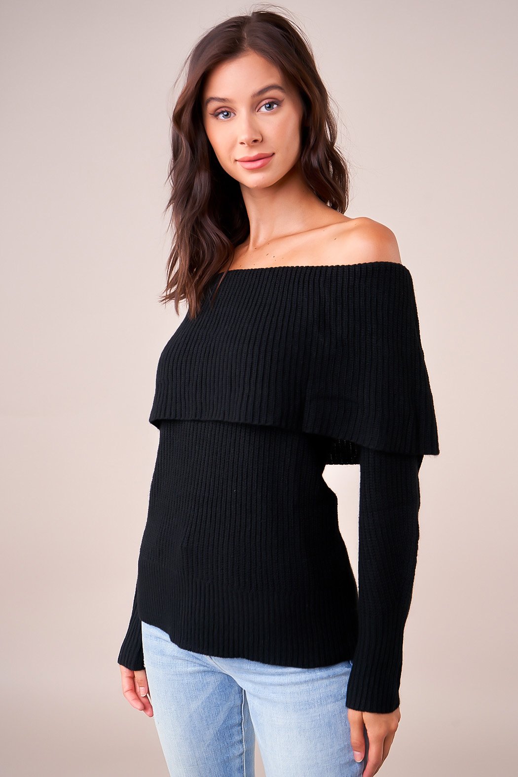 Allegra Off The Shoulder Sweater – Sugarlips