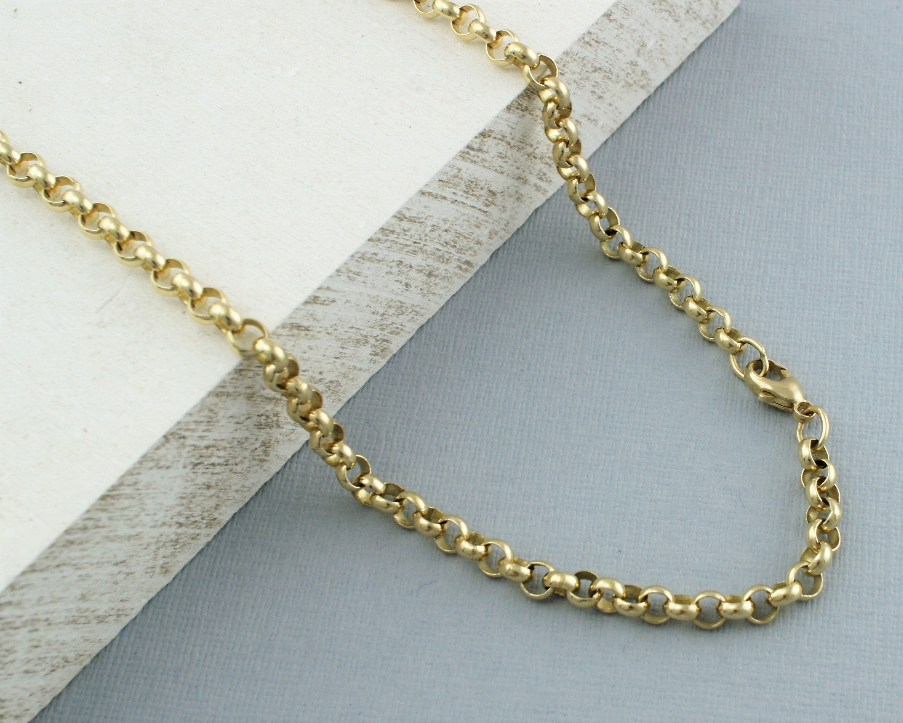 9ct Solid Gold Chain For Men 375 Solid Gold Belcher Chain Necklace - 4 ...