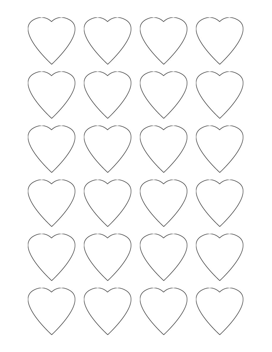 1.5 x 1.5 Heart Shaped Hang Tag Sheet (Die-Cut White Cardstock ...