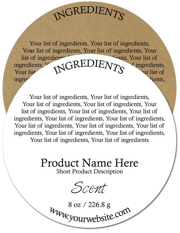 Ingredients Label Template