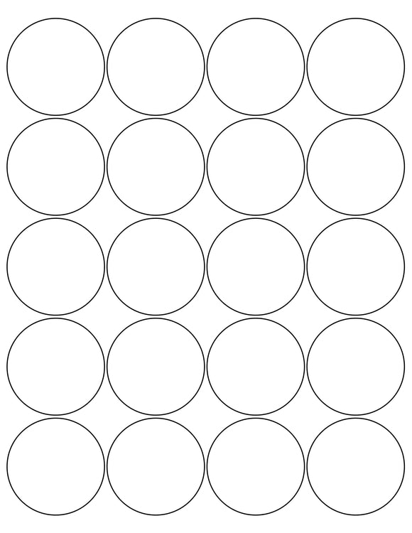 Template For 1 1/2 Inch Round Labels