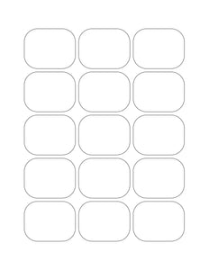 2.09375 x 1.625 Rectangle White Photo Gloss Inkjet Label Sheet