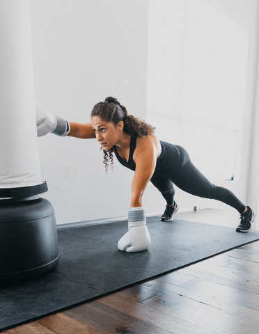 Female Doing a FightCamp Workout