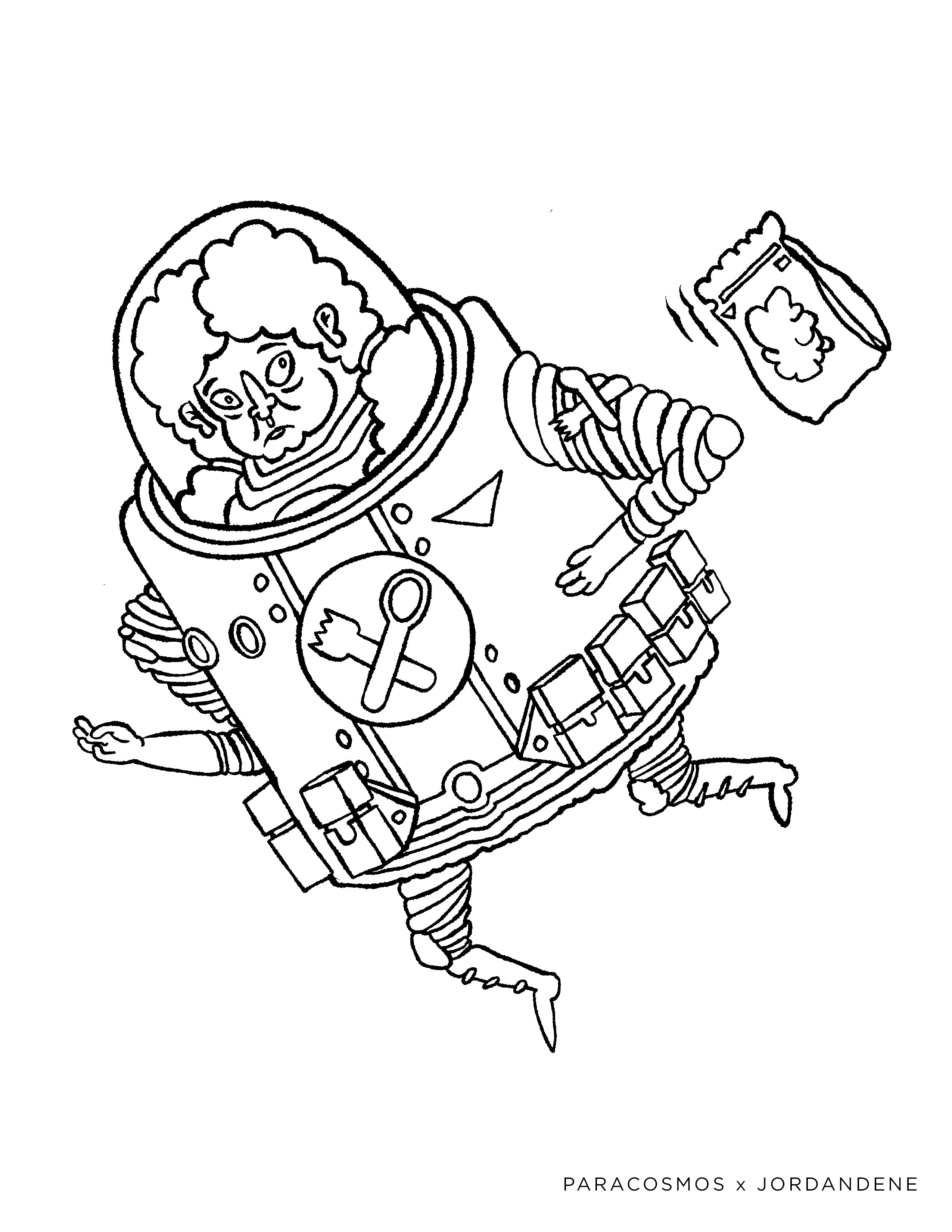 Popping Space Man Free Coloring Page – jordandene