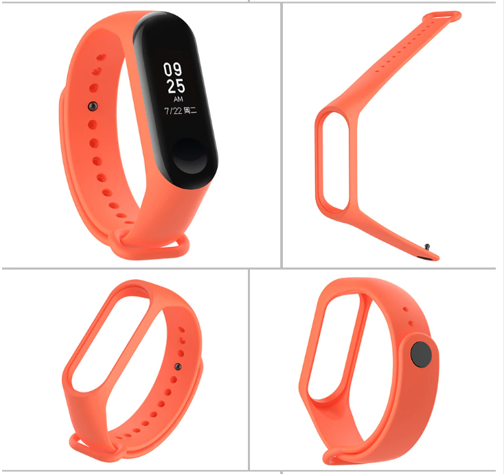 Mi Band 3 Fitness Smart Band Watch Straps Silicone Belt Orange