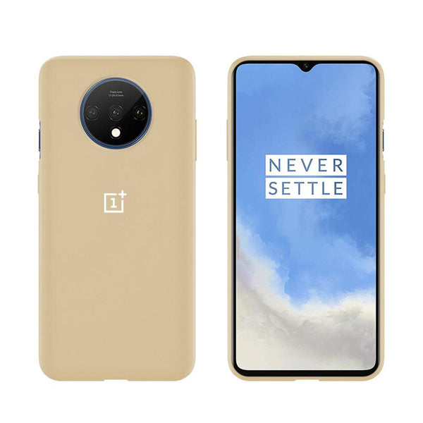 TDG Oneplus 7T Silicone Back Cover Protective Case Stone Beige