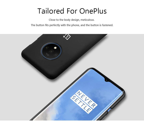 TDG Oneplus 7T Silicone Back Cover Protective Case Dark Blue