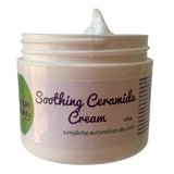 bottle of Soothing Ceramide Cream Simple Beauty Minerals.