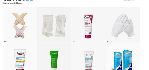 hand care shop via amazon