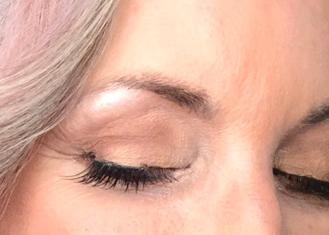 terracotta eye makeup close up over 50