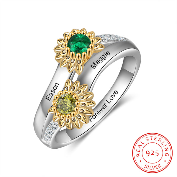 Birthstone Rings- Rings With Names And Birthstones