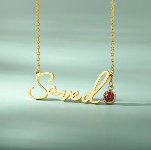 Name Necklaces With Birthstone