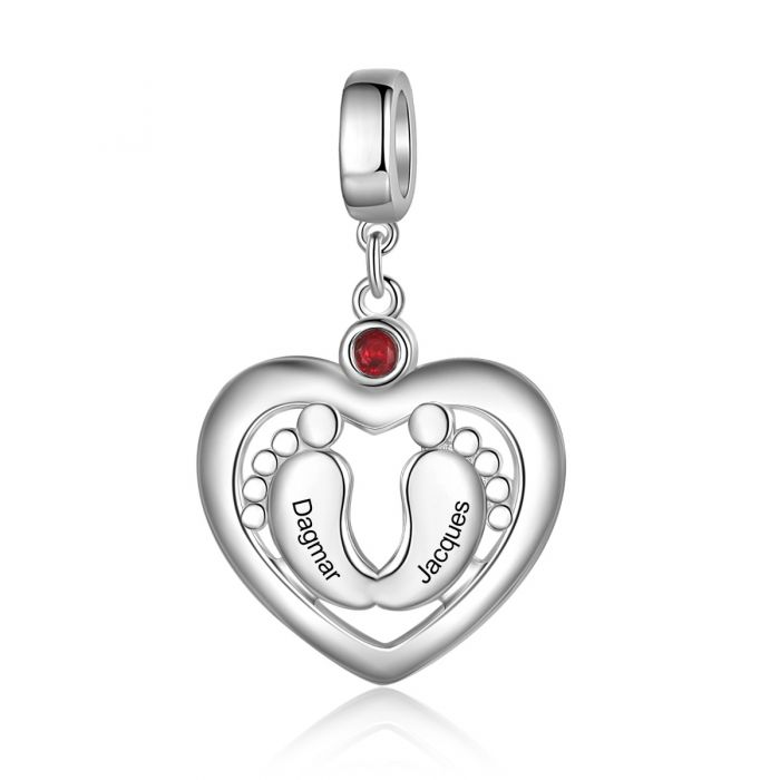 Baby Feet Heart Charm- Best Mothers Day Gift For Mom-To-Be