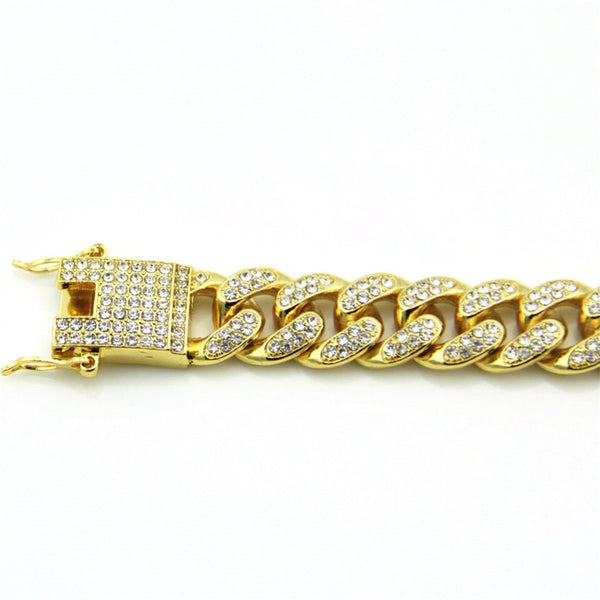 12mm Hip Hop Bracelet-Cuban Link Bracelet- Gifts For Men
