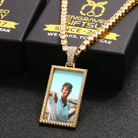 Personalized Photo Medallions Necklace For Men