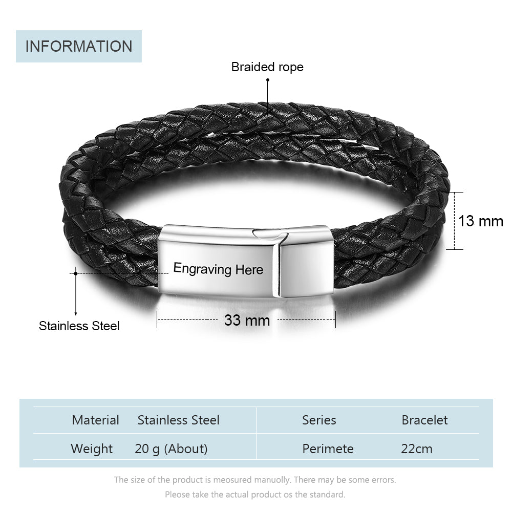 Personalized Stainless Steel Bracelet- Exclusive Gifts For Men