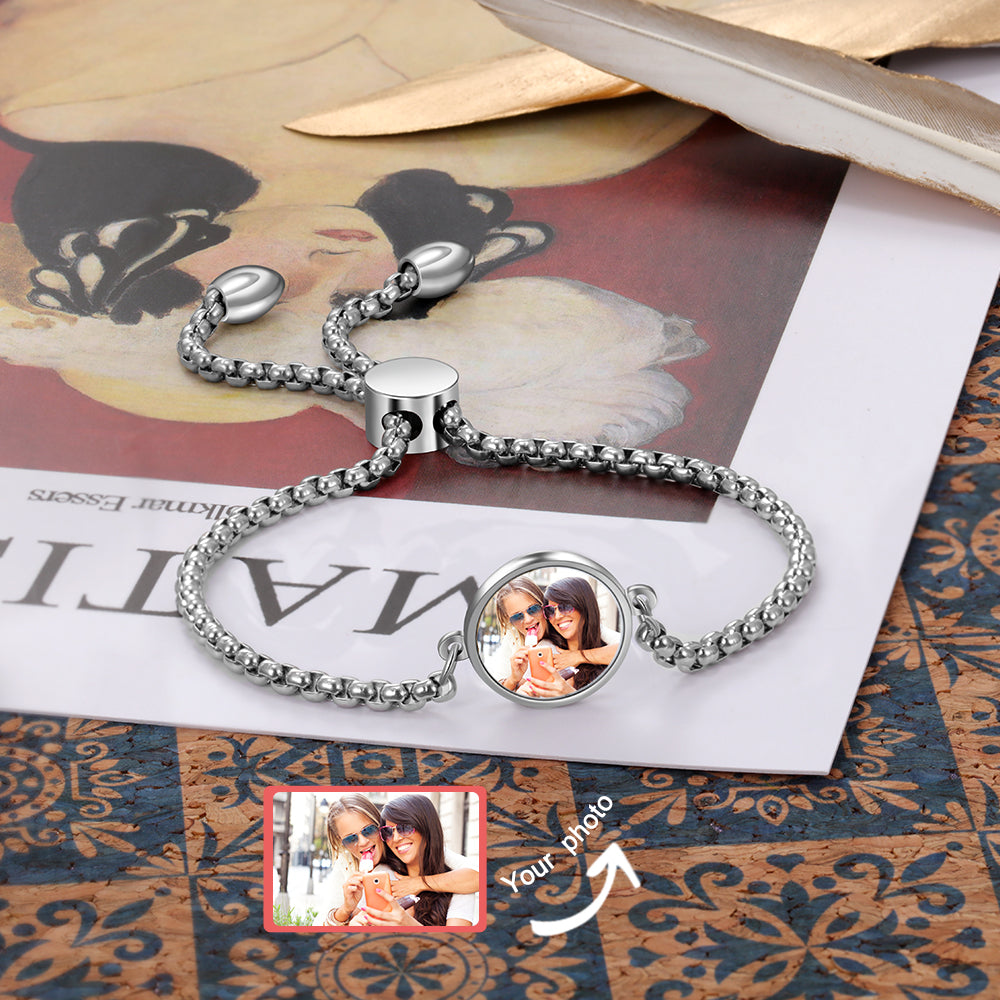 Photo Charm Bracelet-Picture Bracelet-Personalized Bracelets-Bracelets For Women