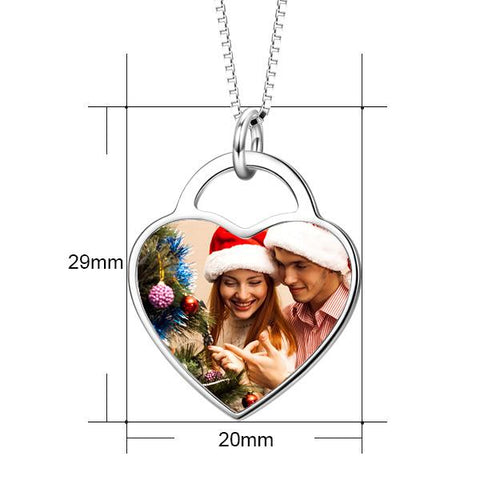 Personalized Heart Photo Necklace- Pet Photo Necklace