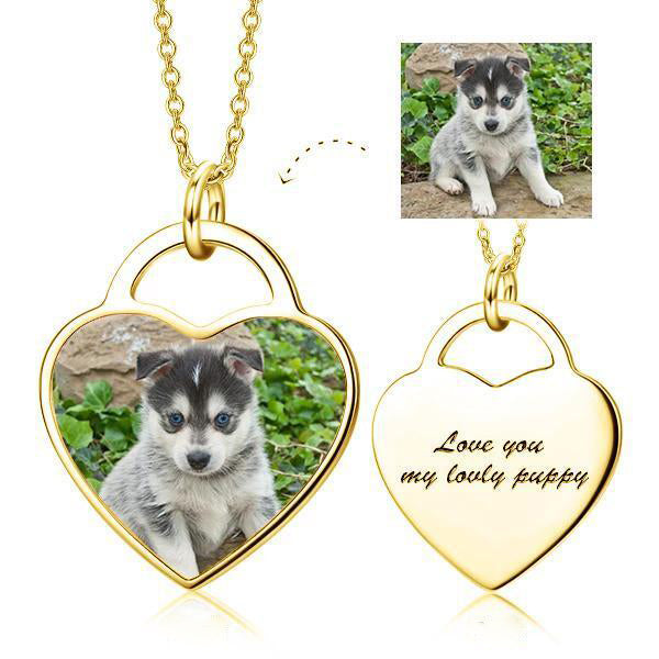 Personalized Heart Photo Necklace