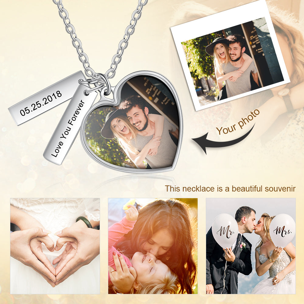 Personalize Heart Necklace With Picture Inside- Best Gifts For Mothers Day