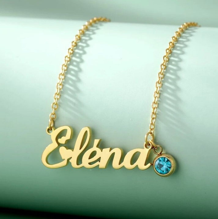 Customized Name Necklaces With Birthstone