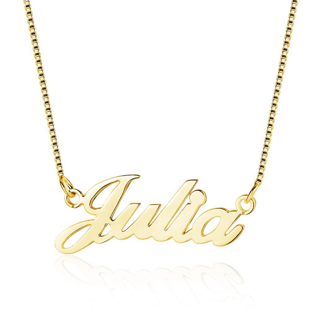 Box Chain Custom Name Necklace -Custom any Date or Name on this name necklace