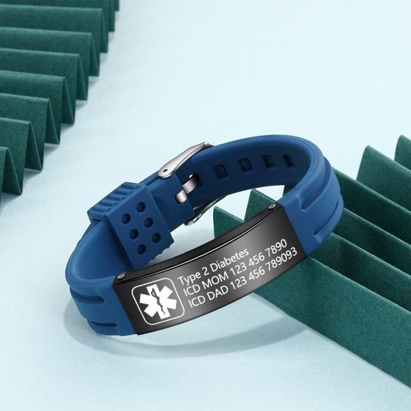 Personalized Medical Alert ID Bracelet