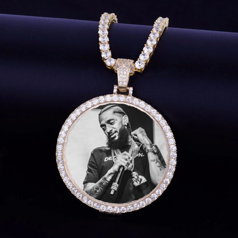 Custom "Nipsey Hussle" Memorial Picture Pendant – Engraved Giftsly