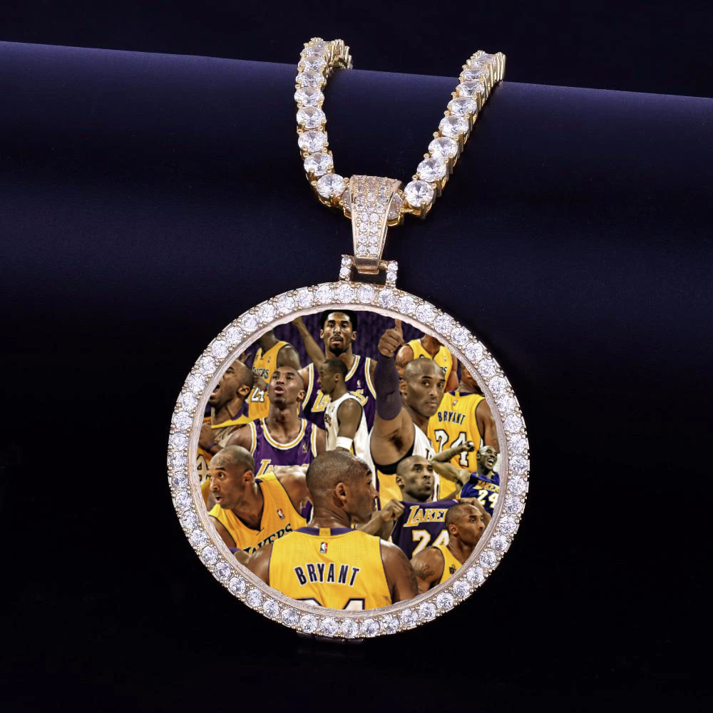 Kobe Bryant In Remembrance Custom Made Photo Medallions Necklace- Necklace With Picture Inside