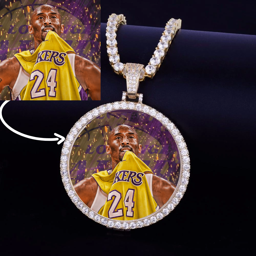 Kobe Bryant In Remembrance Custom Made Photo Medallions Necklace- Necklace With Picture Inside