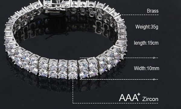 Crystal Bracelets- Men's Bracelets- Hip Hop Bracelets