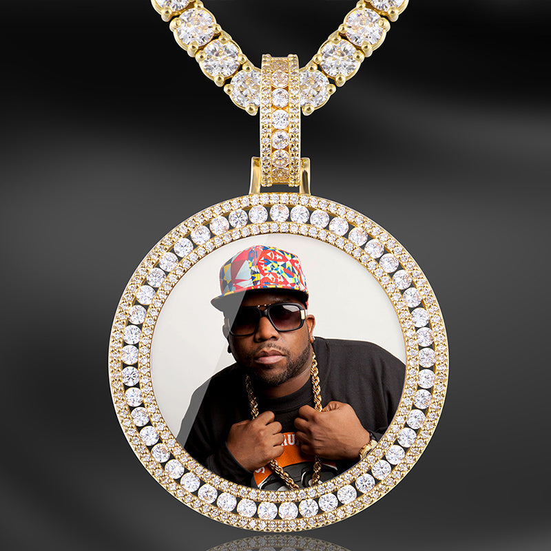 Custom Made Photo Medallions Necklace- Hip Hop Necklace For Men's