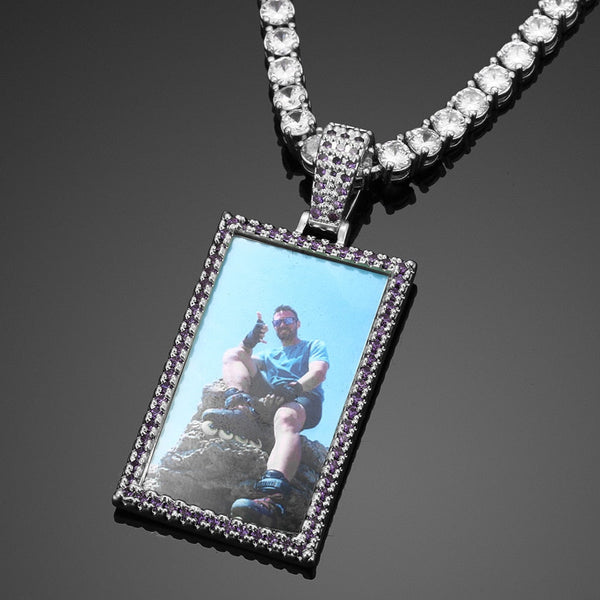 Rectangle Photo Medallion Necklace