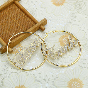 Personalized Name Hoop Earrings