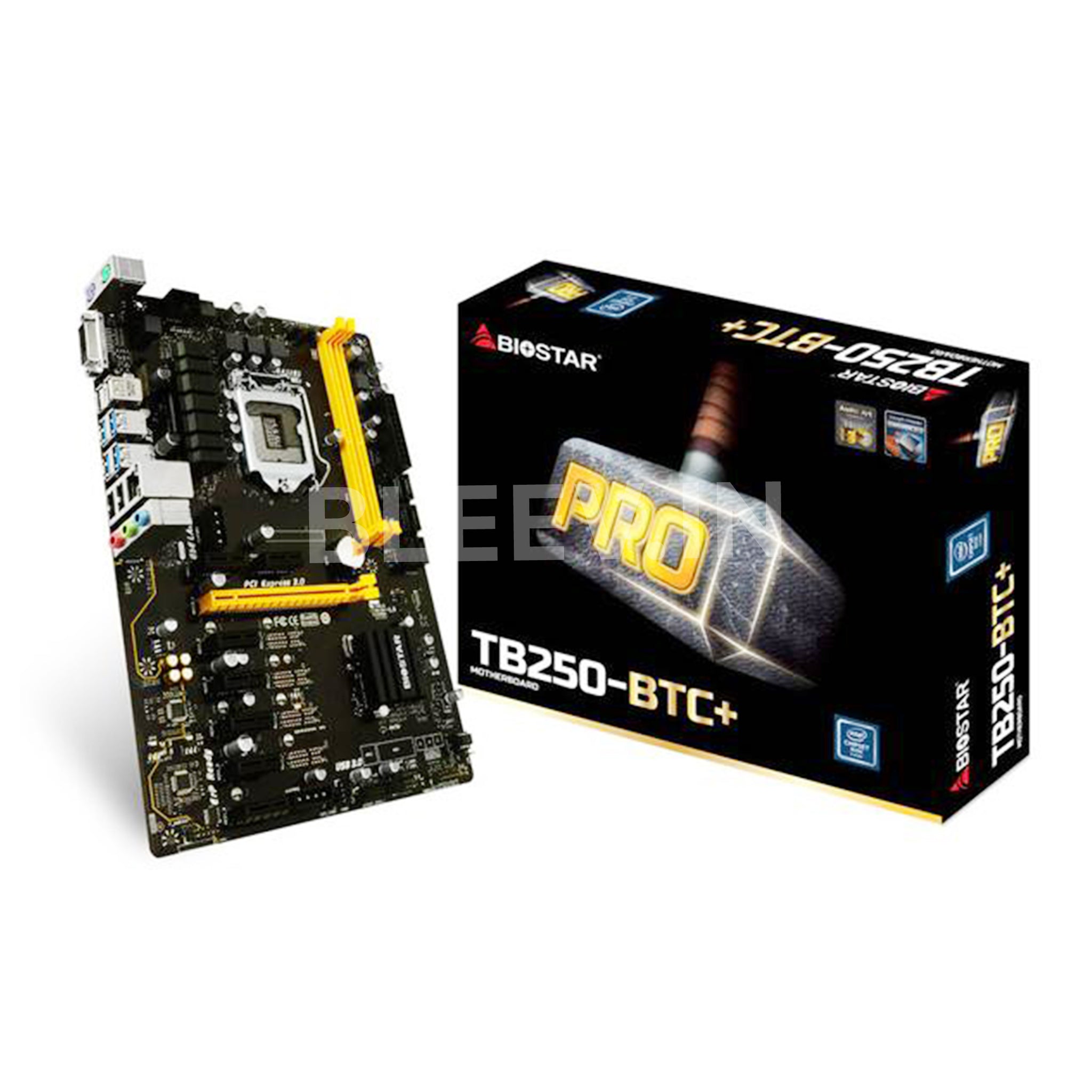Biostar TB250-BTC+ 8 GPU Mining Motherboard LGA 1151 – Bleev.In