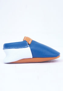 blue moccasins