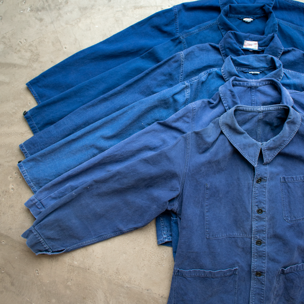 Vintage French Workwear Chore Jacket - Indigo