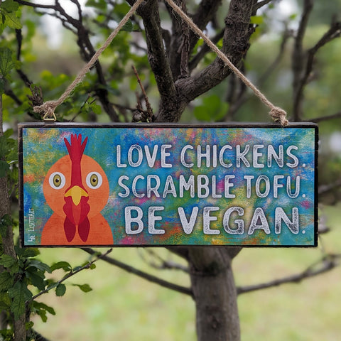 Large Vegan Chicken Sign