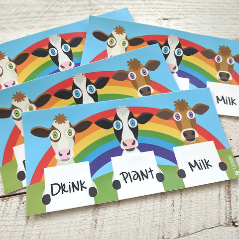 Group of Drink Plant Milk Bumper Stickers