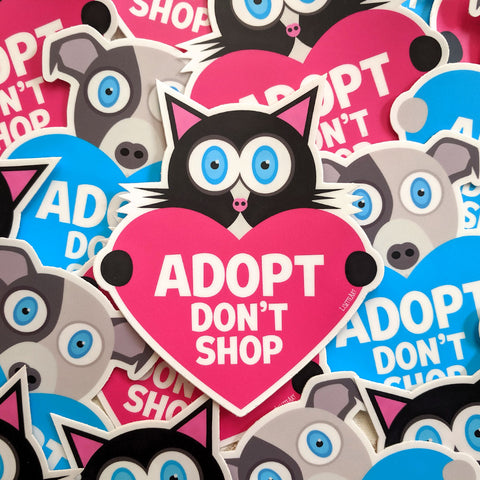 Adopt Don't Shop Cat bumper sticker