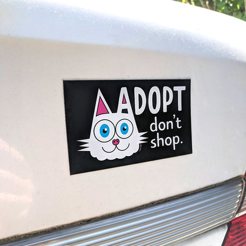 Adopt don't shop. magnet on car