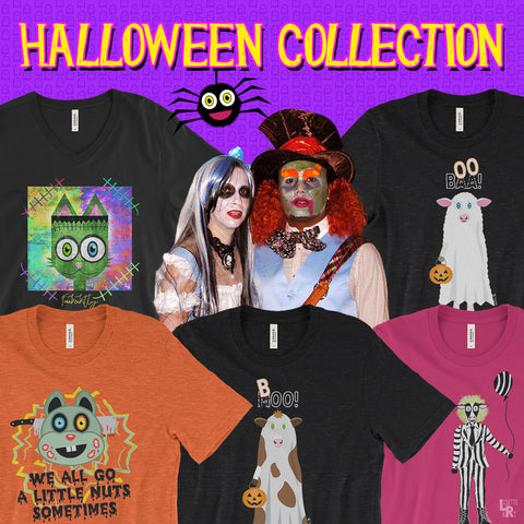 Collection of Halloween inspired graphic tees