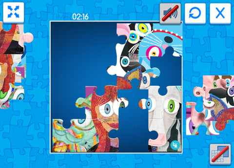 Screenshot preview of playing the online jigsaw puzzle game